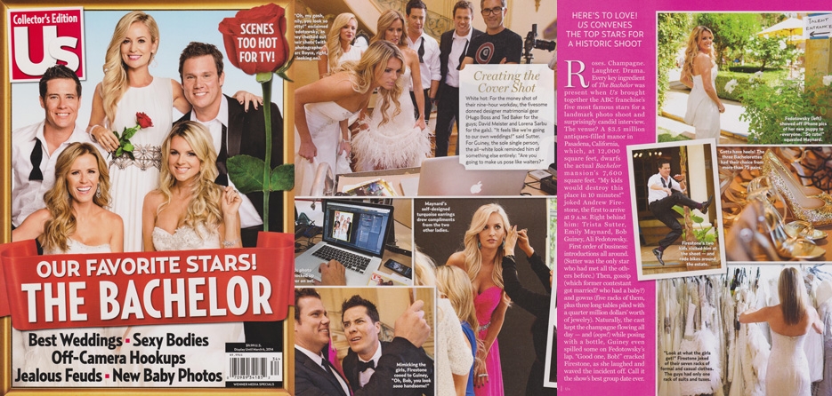Former “Bachelorette” Ali Fedotowsky looked dazzling in a strapless silk chiffon Winnie Couture gown as featured in the Collector’s Edition of Us Weekly Magazine.