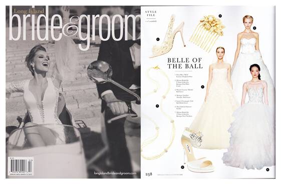 Long Island BRIDE & GROOM magazine featured WINNIE COUTURE style Olinda.